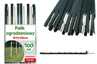 Palik polipropylenowy dla koni (słupek) zielony 156cm - 100 sztuk 