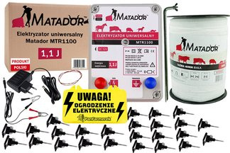Kompletny pastuch elektryczny na ślimaki, do hodowli ślimaków