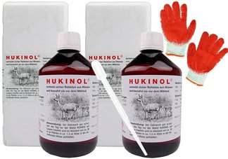 Hukinol 0,5l x 2 szt + rękawice + pipeta - skuteczny zapachowy odstraszacz na dziki