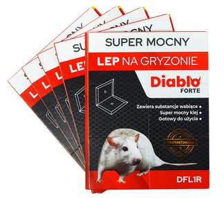 Największa pułapka lepowa (lep) na myszy i szczury Diablo Forte 5 sztuk