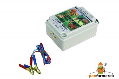 Elektryzator sieciowo-akumulatorowy AGRI-1000 12V (0,8 Jula) dla psów, drobiu, koni, kóz, wydr oraz bydła mlecznego