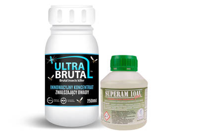 Innowacyjny preparat na komary Ultra Brutal 250 ml + utrwalacz do oprysku 250 ml