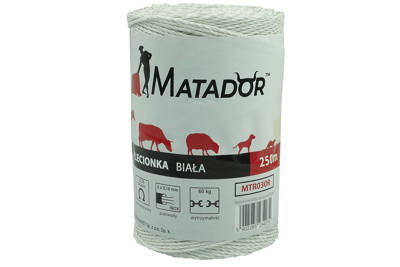 Linka (drut, plecionka, splotka) 250m (biała) Matador