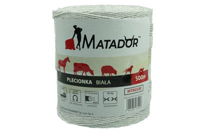 Linka (drut, plecionka, splotka) 500m (biała) Matador