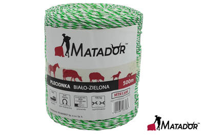 Linka (drut, plecionka, splotka) 500m (biało-zielona) Matador