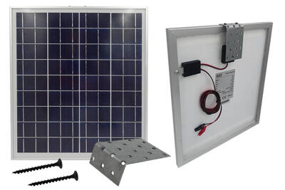 Panel słoneczny (solarny) Matador 20W + regulator ładowania - gotowy zestaw do ładowania akumulatora 12V