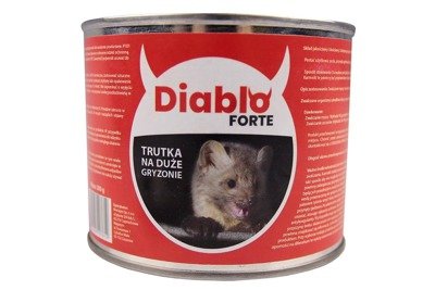 Skuteczna trutka na szczury i duże gryzonie Diablo Forte - pasta w saszetkach 300g